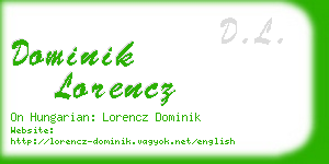 dominik lorencz business card